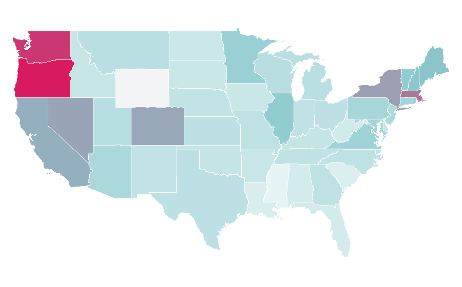 Affinity by region — Halt and Catch Fire, United States