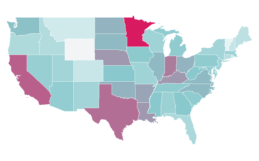Affinity by region — Ham, United States