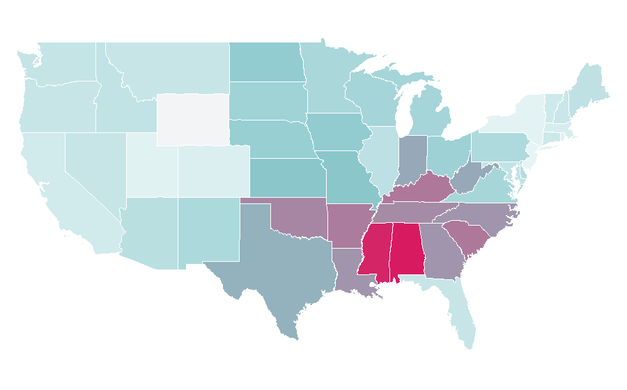 Affinity by region — Hamburger Helper, United States
