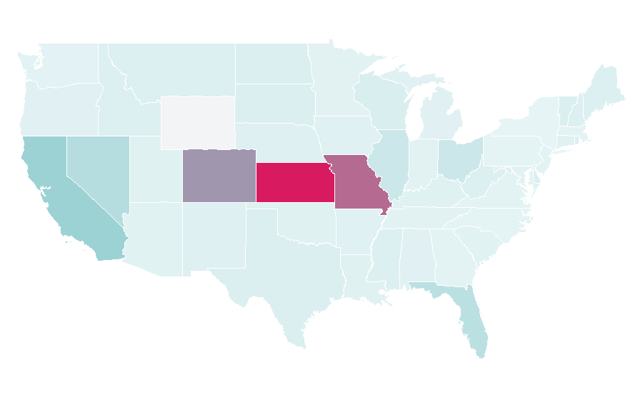 Affinity by region — Hamburger Mary's, United States