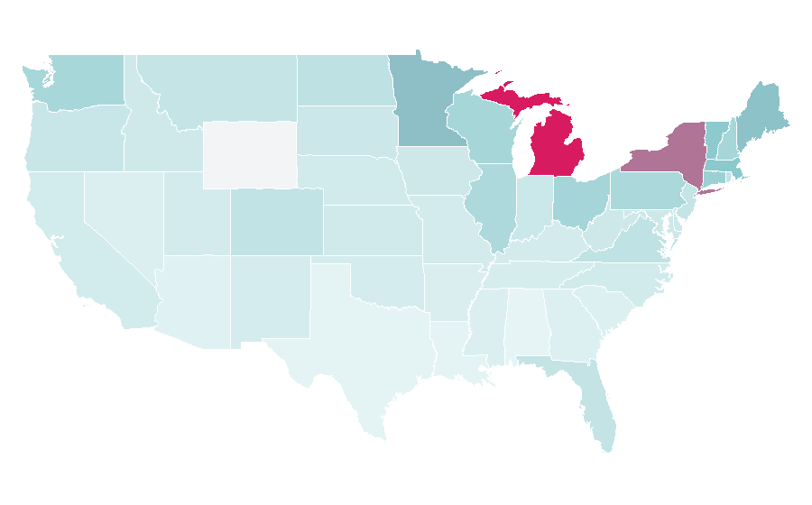 Affinity by region — Hamilton, Ontario, United States