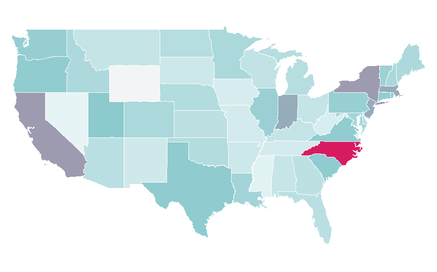 Affinity by region — Hamlet, United States