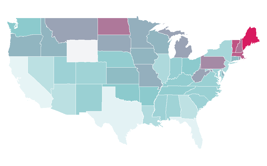 Affinity by region — Hand knitting, United States