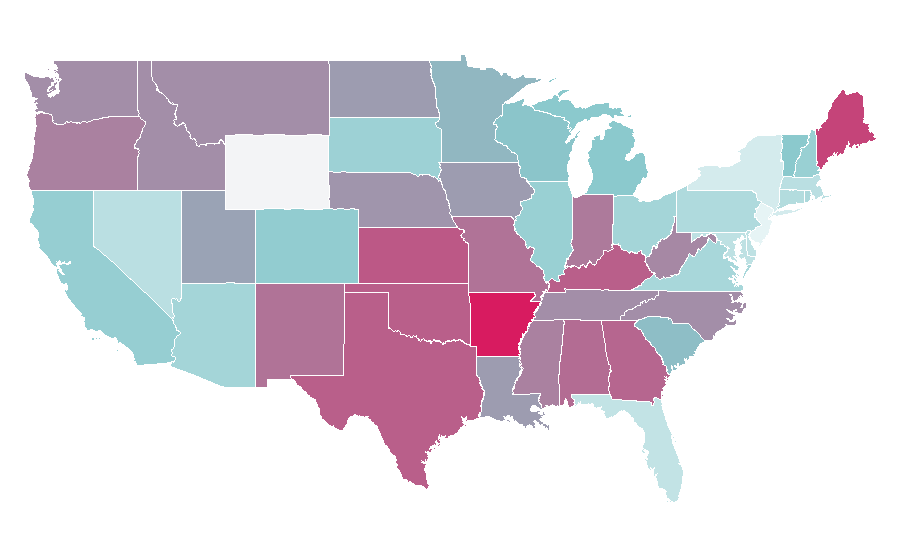 Affinity by region — Hand saw, United States