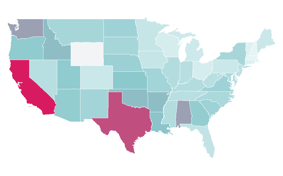 Affinity by region — Handwriting, United States