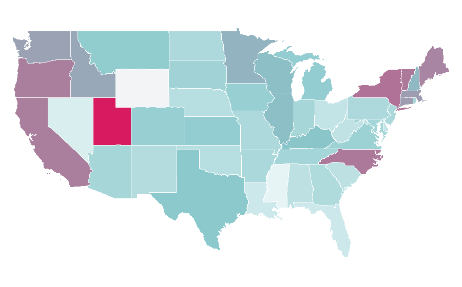 Affinity by region — Hans Christian Andersen, United States