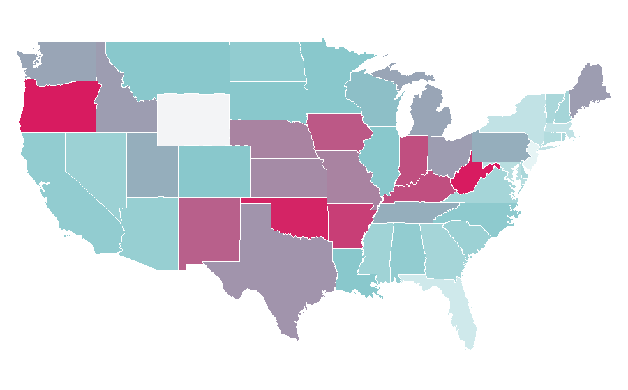Affinity by region — Hard Candy (cosmetics), United States