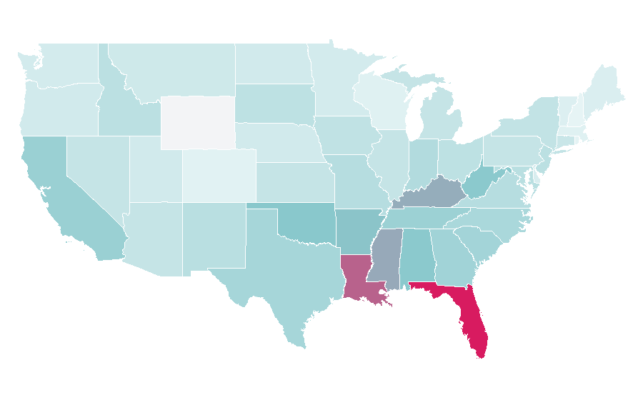Affinity by region — Hard (music festival), United States