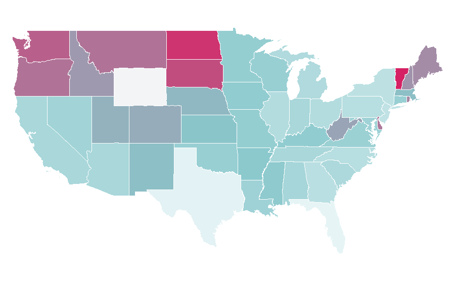 Affinity by region — Hard science fiction, United States