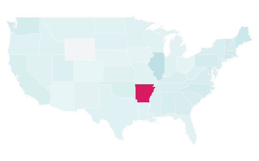 Affinity by region — Hard water, United States