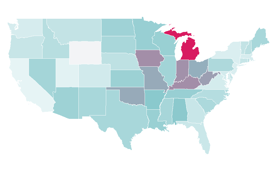 Affinity by region — Hardcore Pawn, United States