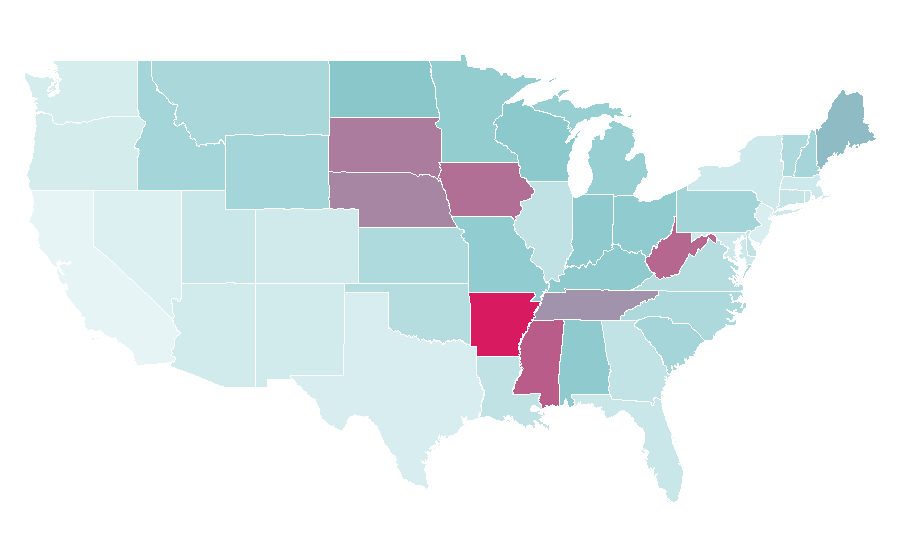 Affinity by region — HARDY, United States