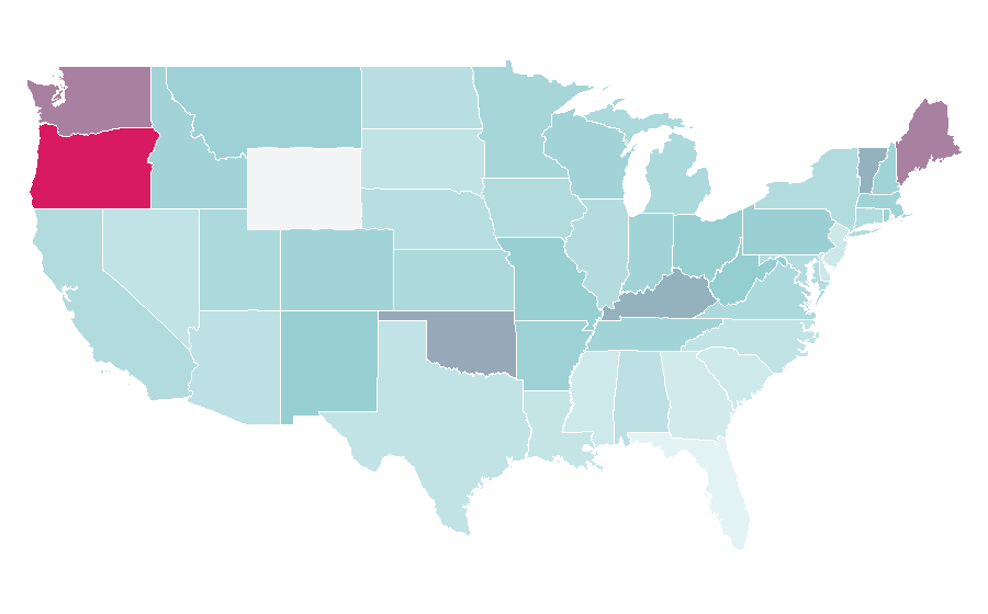 Affinity by region — Harlan Ellison, United States