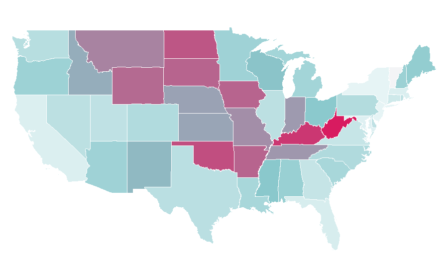 Affinity by region — Harley Davidson and the Marlboro Man, United States