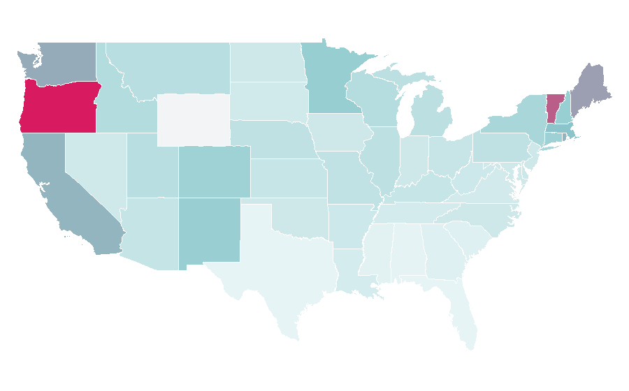 Affinity by region — Harold & Maude, United States