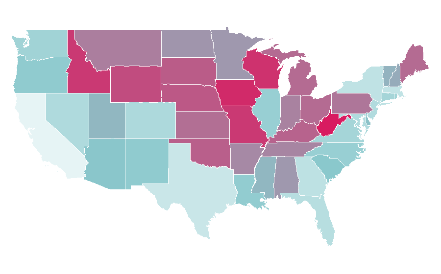 Affinity by region — Harry Morgan, United States