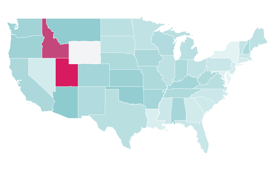 Affinity by region — Harry Potter and the Chamber of Secrets, United States
