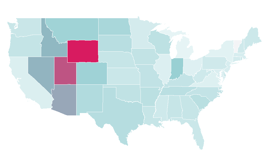 Affinité par région — Haul truck, États-Unis