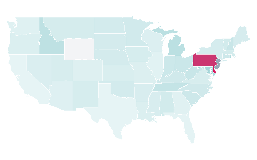 Affinity by region — Haunted attraction (simulated), United States