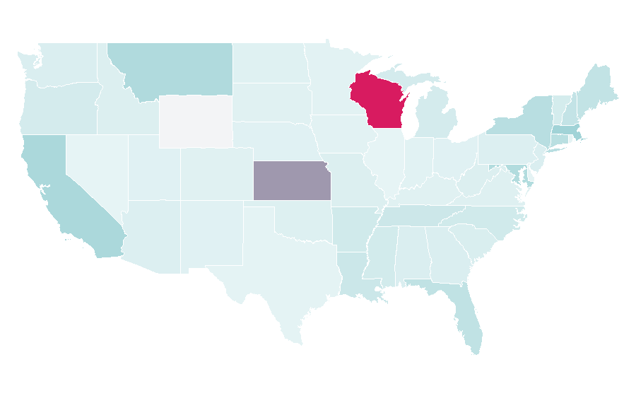 Affinity by region — Haven (TV series), United States