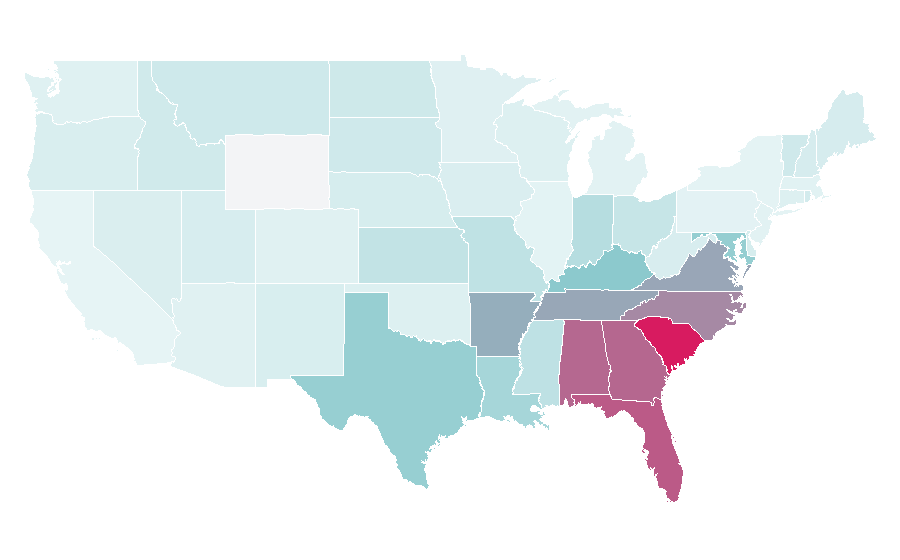 Affinity by region — Havertys Furniture, United States