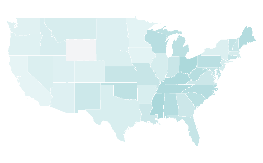 Affinity by region — Hawaii Five-O, United States
