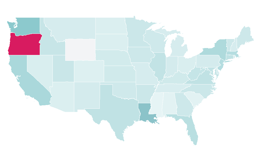 Affinity by region — Hazelnut, United States