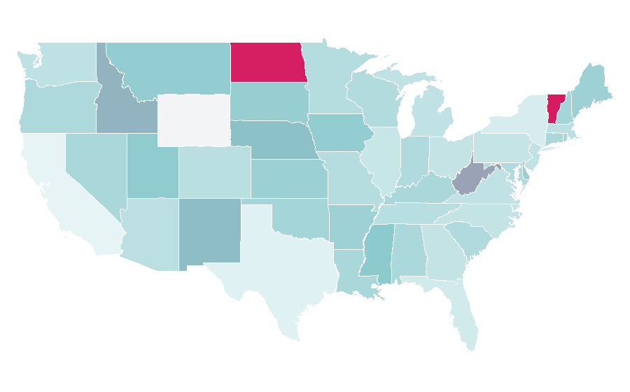 Affinity by region — Health effects of tobacco, United States