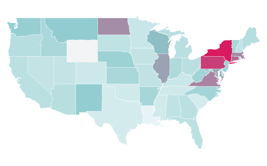 Affinity by region — Health News, United States