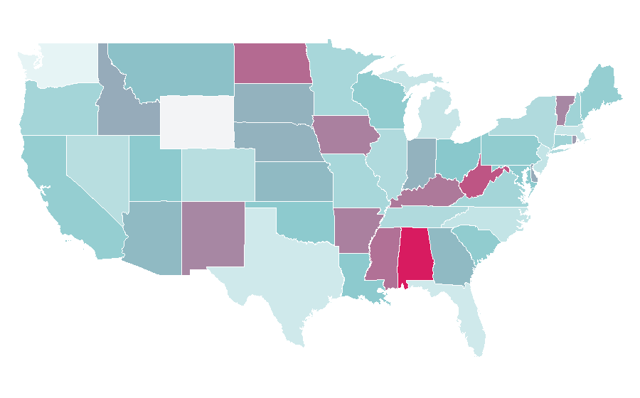 Affinity by region — Health promotion, United States