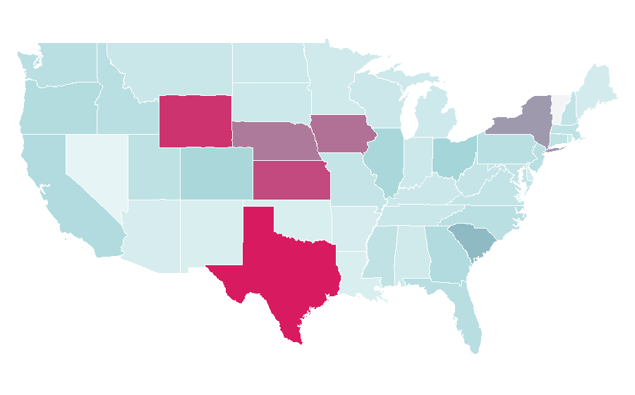 Affinity by region — HealthLine, United States