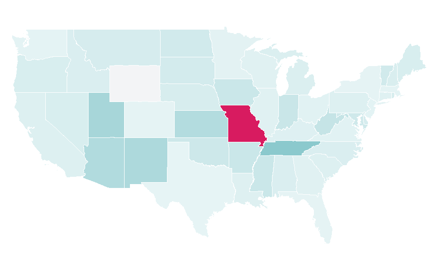 Affinity by region — Healthy Lifestyles, United States