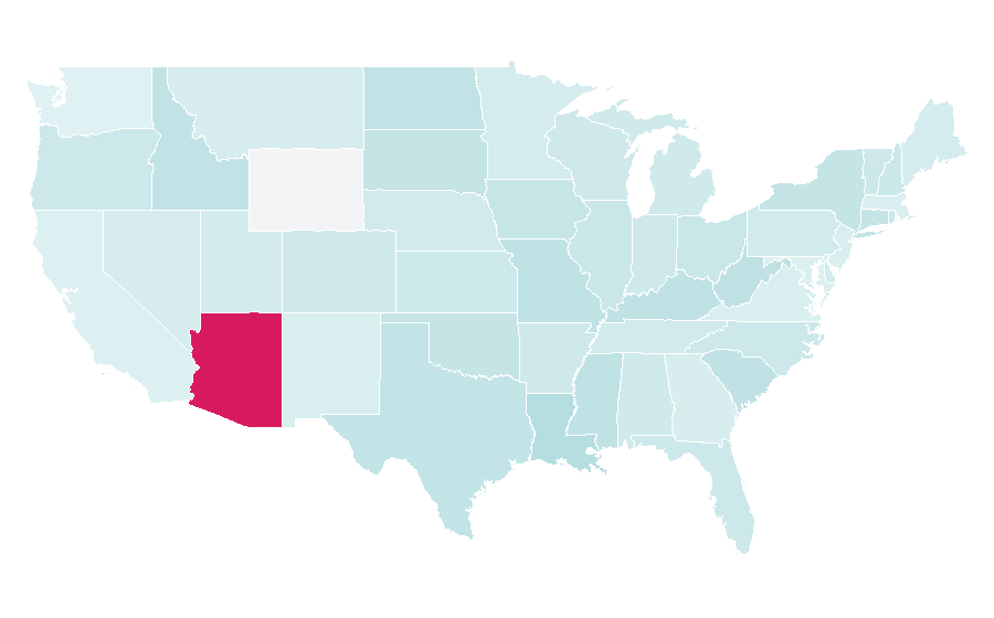 Affinity by region — Healthy Recipes, United States