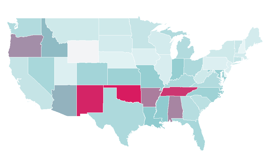 Affinity by region — Hearing, United States