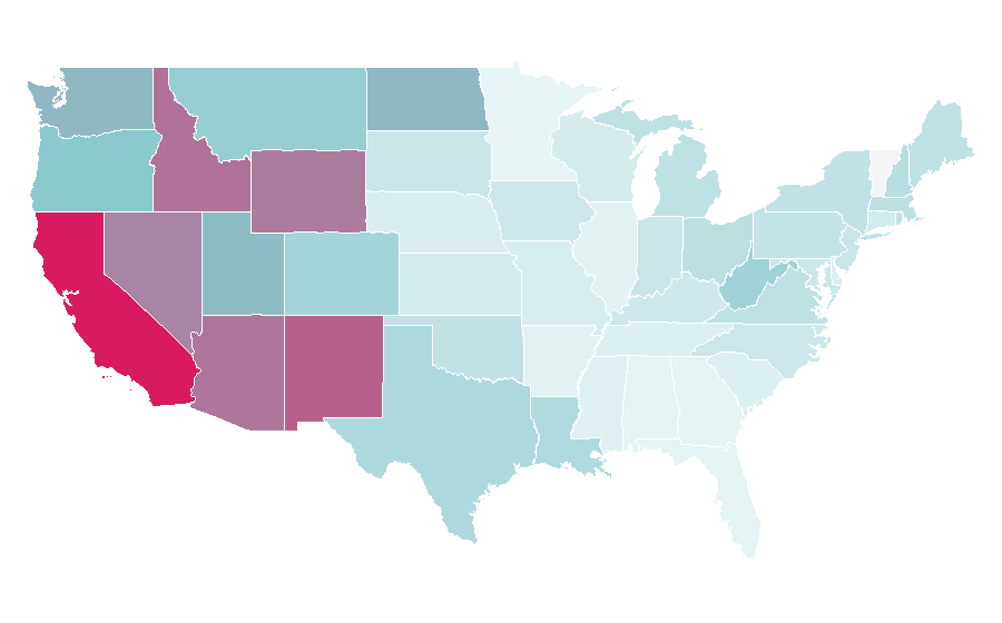 Affinity by region — Heat wave, United States