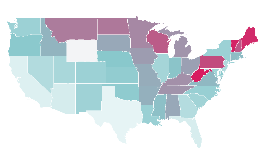 Affinity by region — Heated clothing, United States