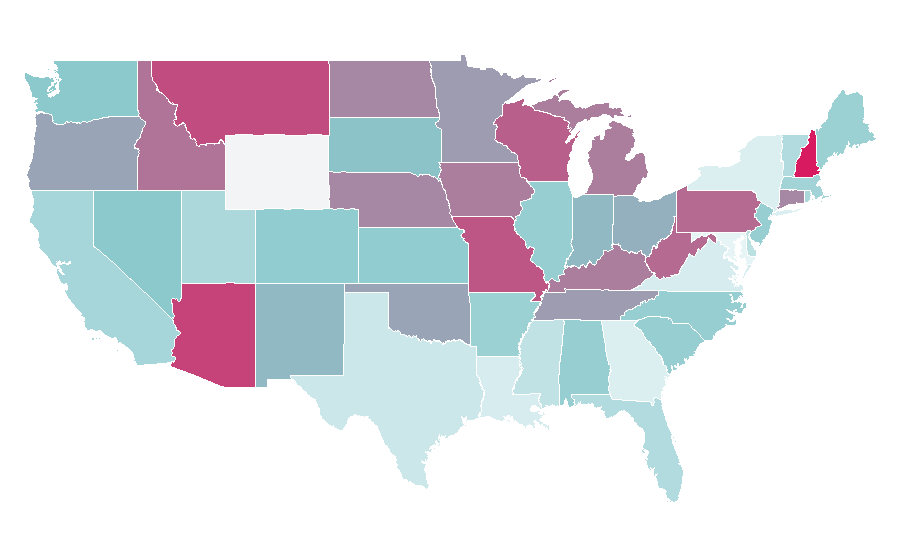 Affinity by region — Heather Locklear, United States