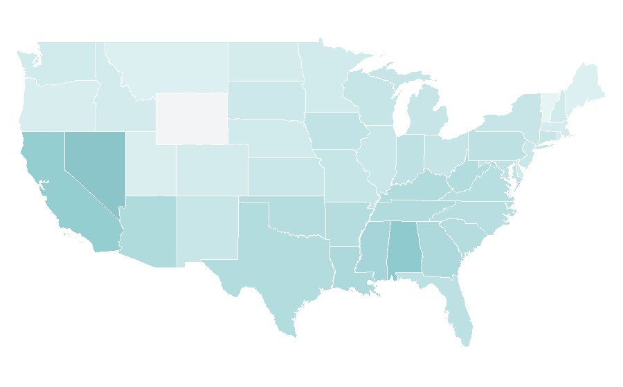Affinité par région — Heaven, États-Unis