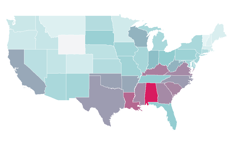 Affinity by region — Heavenly (British band), United States