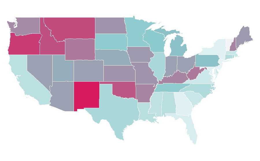 Affinity by region — Heavy Metal (magazine), United States