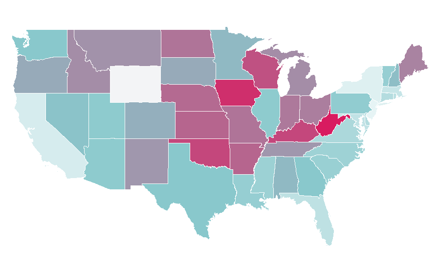 Affinity by region — Hellyeah, United States