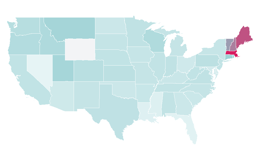 Affinity by region — Henry David Thoreau, United States