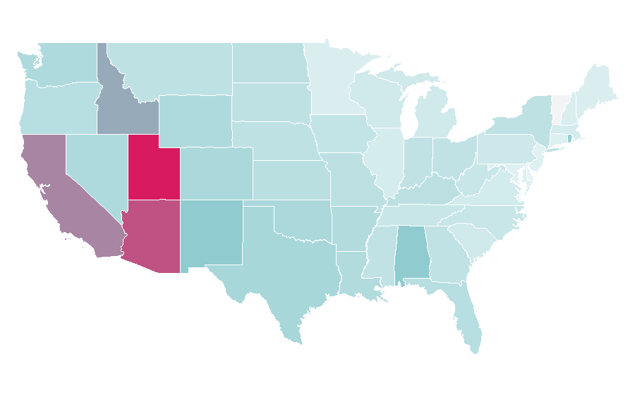 Affinity by region — Hercules (2014 film), United States