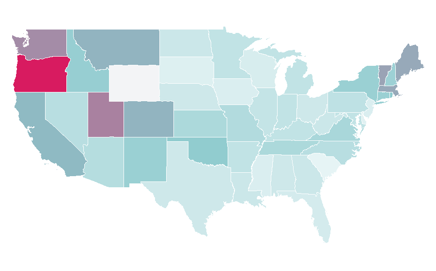 Affinity by region — Hermeticism, United States