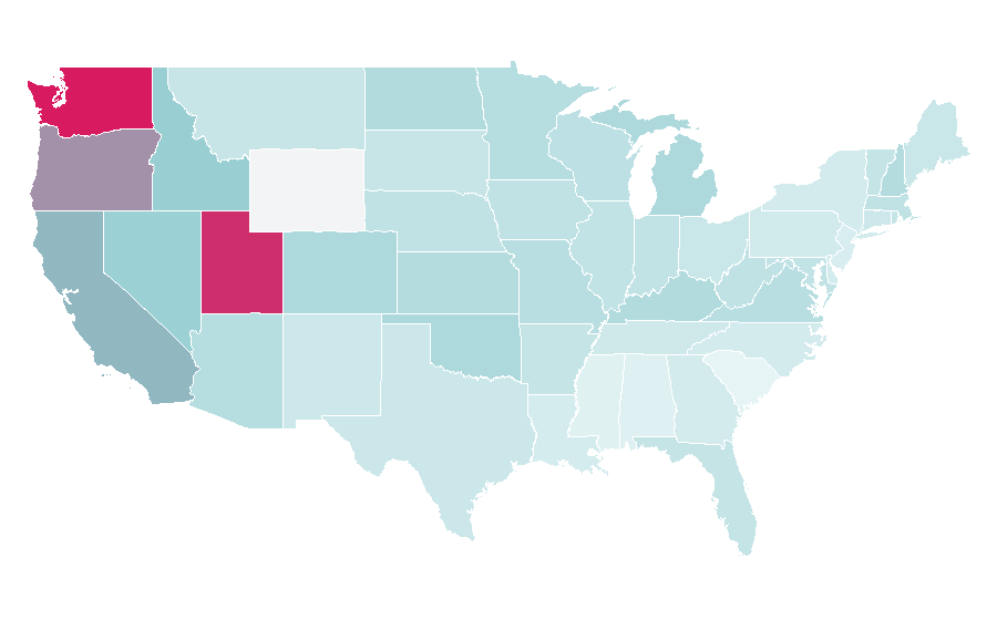 Affinity by region — Heroes of the Storm, United States