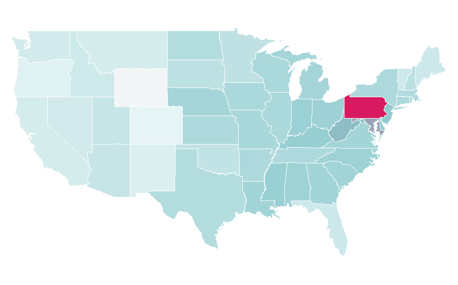 Affinity by region — Hershey bar, United States