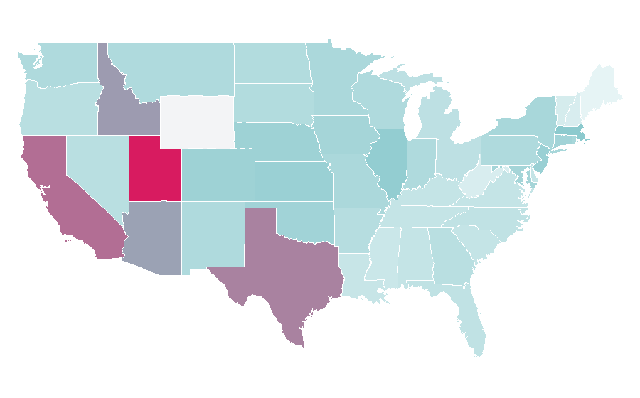 Affinity by region — He's Just Not That Into You, United States