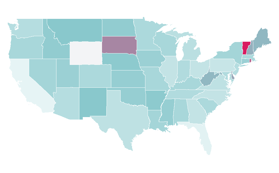 Affinity by region — High-tech architecture, United States