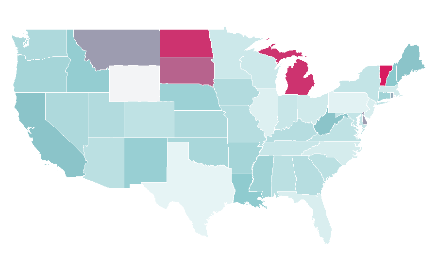Affinity by region — Higher consciousness, United States