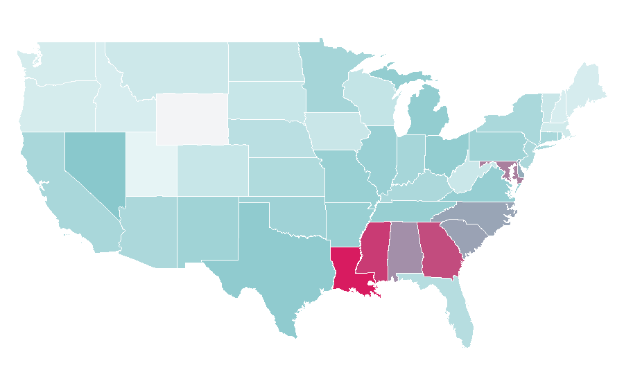 Affinity by region — Higher Learning, United States